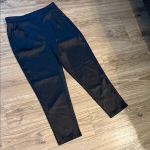 Black Satin Pants - XL